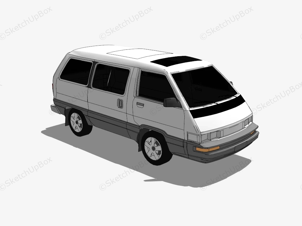 1986 Toyota TownAce Van sketchup model preview - SketchupBox