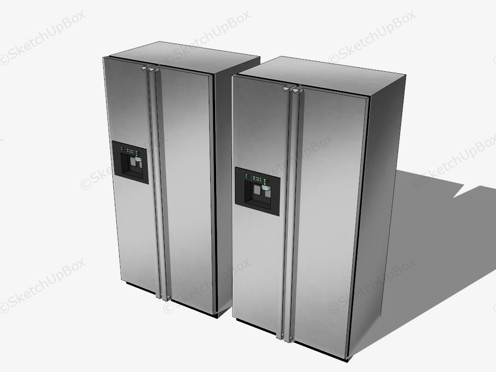 Stainless Steel Refrigerators sketchup model preview - SketchupBox