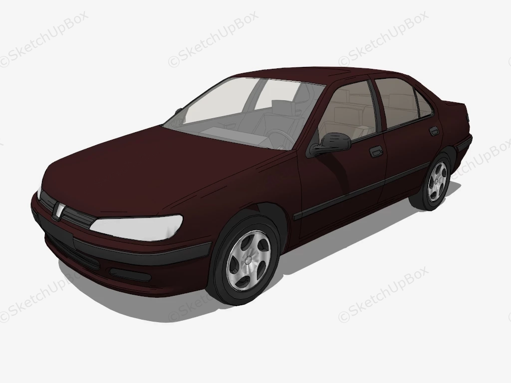 Peugeot 406 Saloon sketchup model preview - SketchupBox