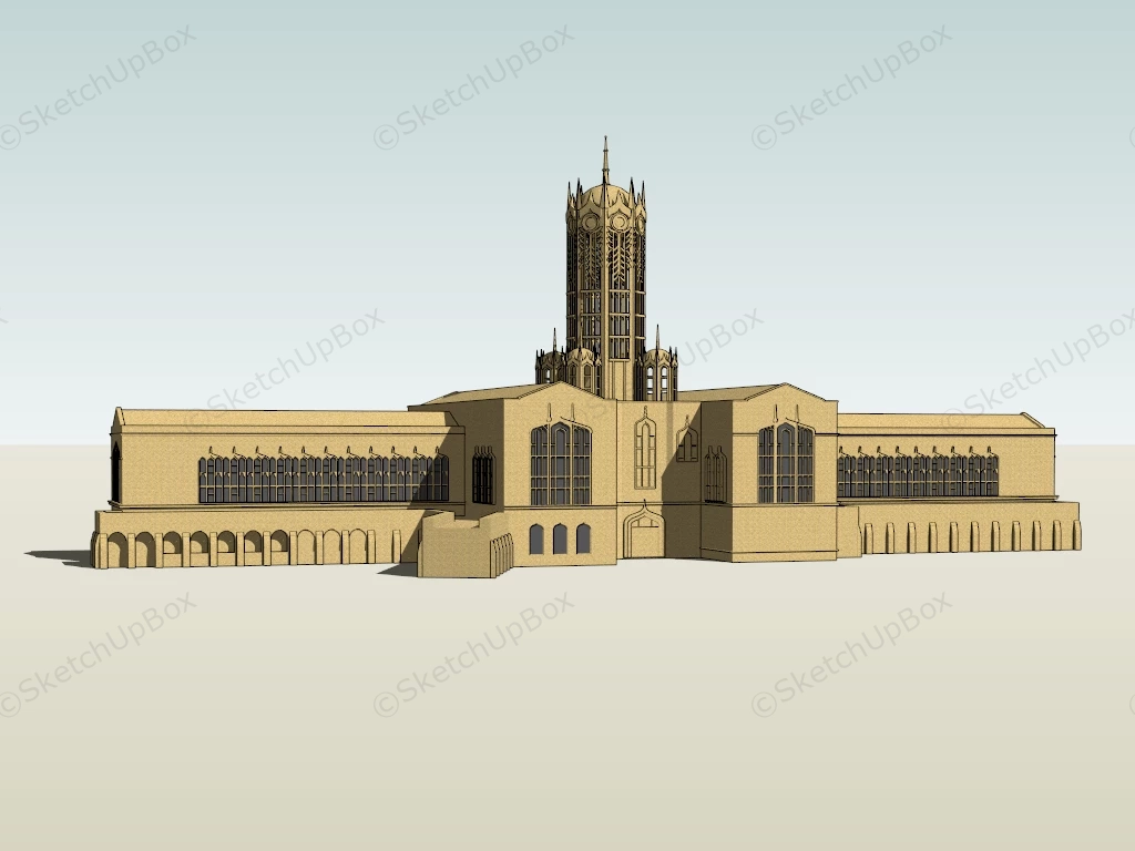 Cathedral Architecture sketchup model preview - SketchupBox