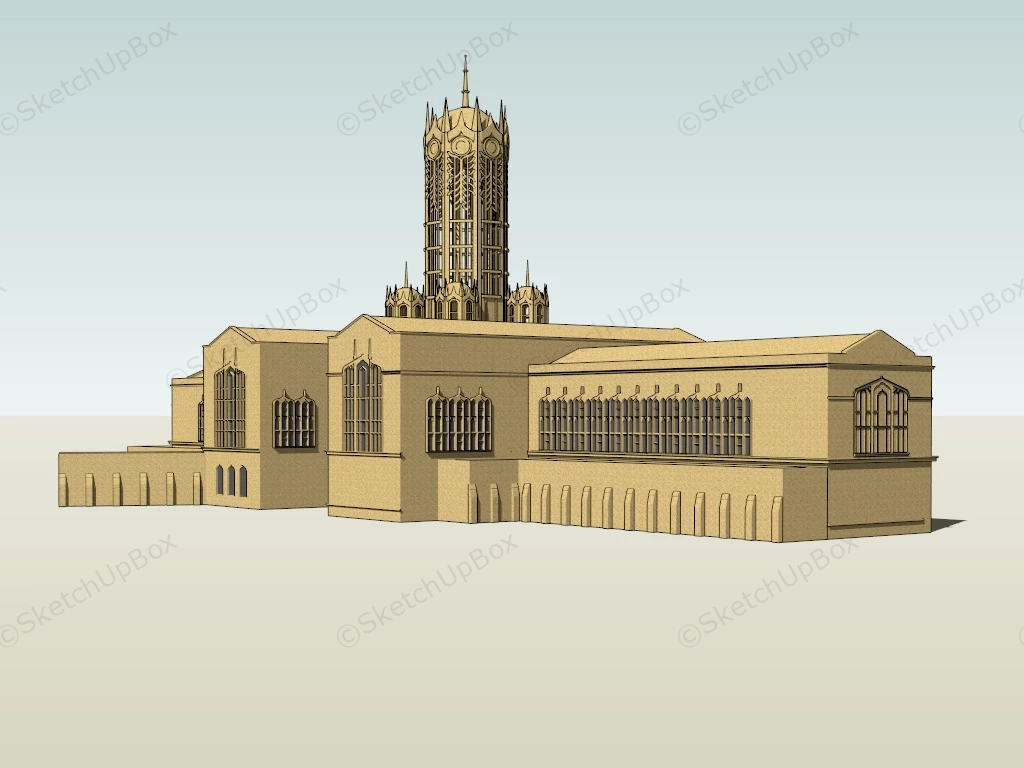 Cathedral Architecture sketchup model preview - SketchupBox