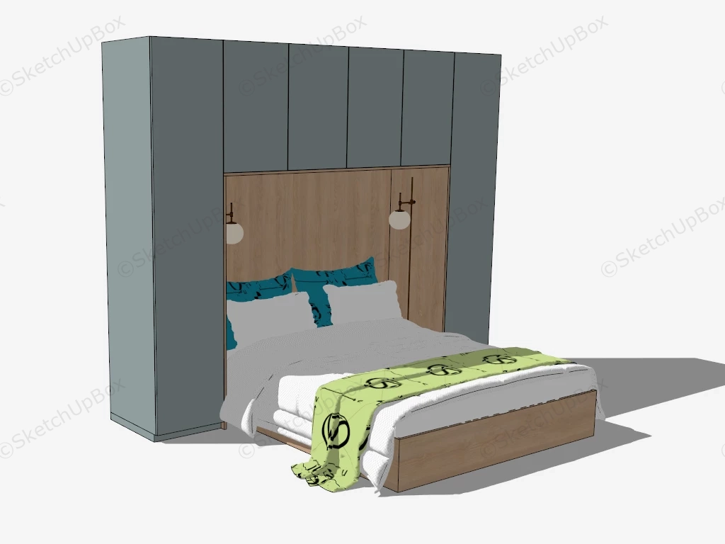 Murphy Bed Cabinet sketchup model preview - SketchupBox
