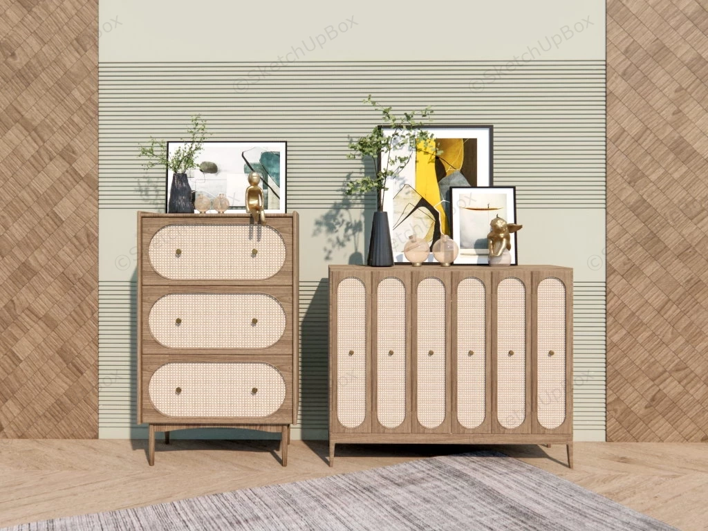Decorative Sideboards Accent Cabinets sketchup model preview - SketchupBox