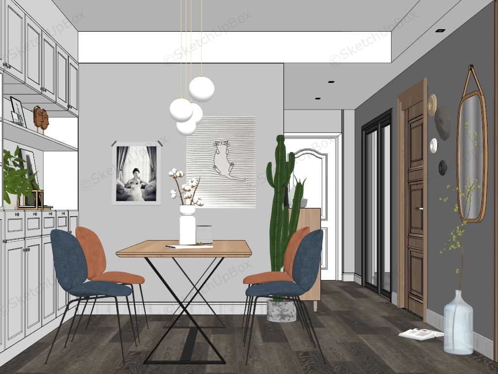 Small Dining Room Ideas sketchup model preview - SketchupBox