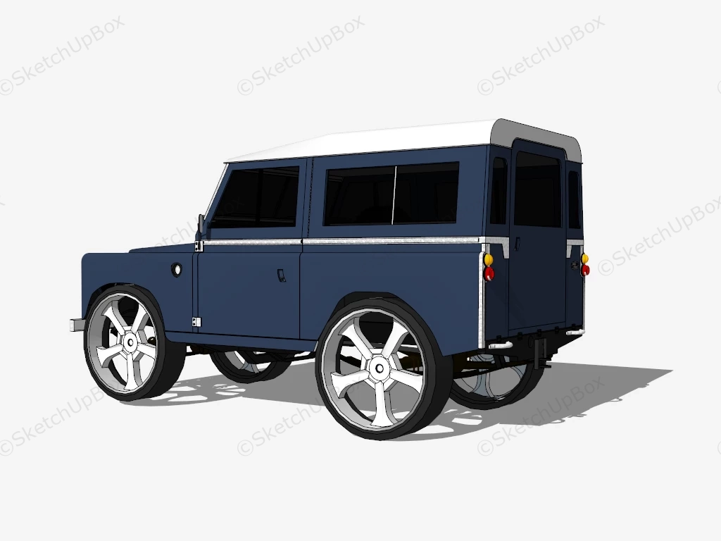 2015 Land Rover Defender 90 sketchup model preview - SketchupBox