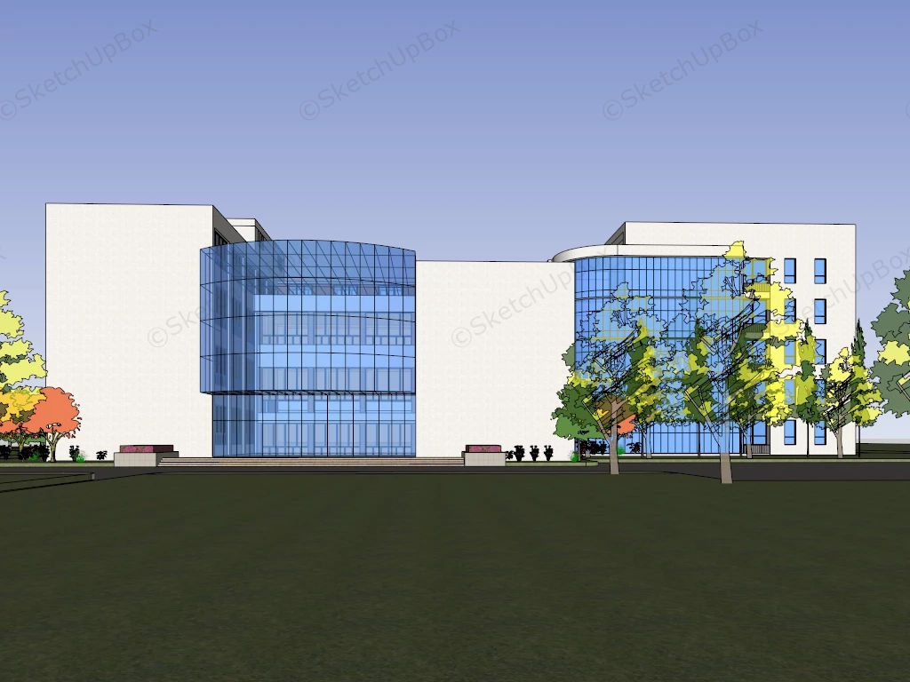 University Library Architecture sketchup model preview - SketchupBox