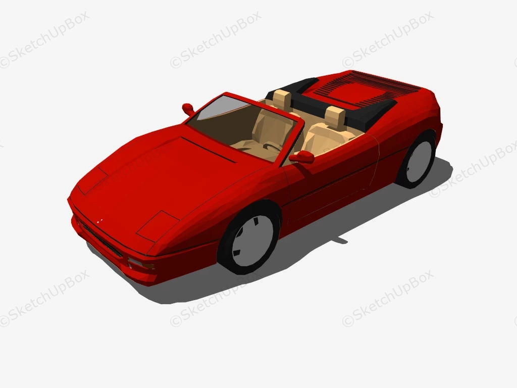 Porsche Boxster Spyder sketchup model preview - SketchupBox
