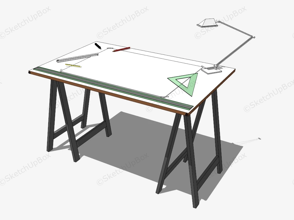 Drafting Table sketchup model preview - SketchupBox