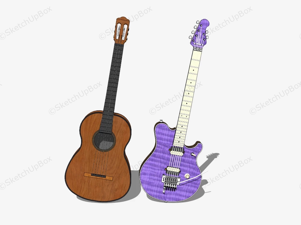 Guitar And Bass sketchup model preview - SketchupBox