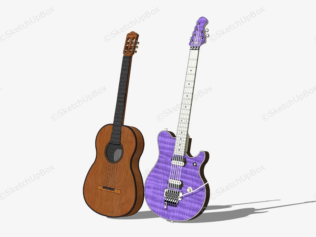 Guitar And Bass sketchup model preview - SketchupBox