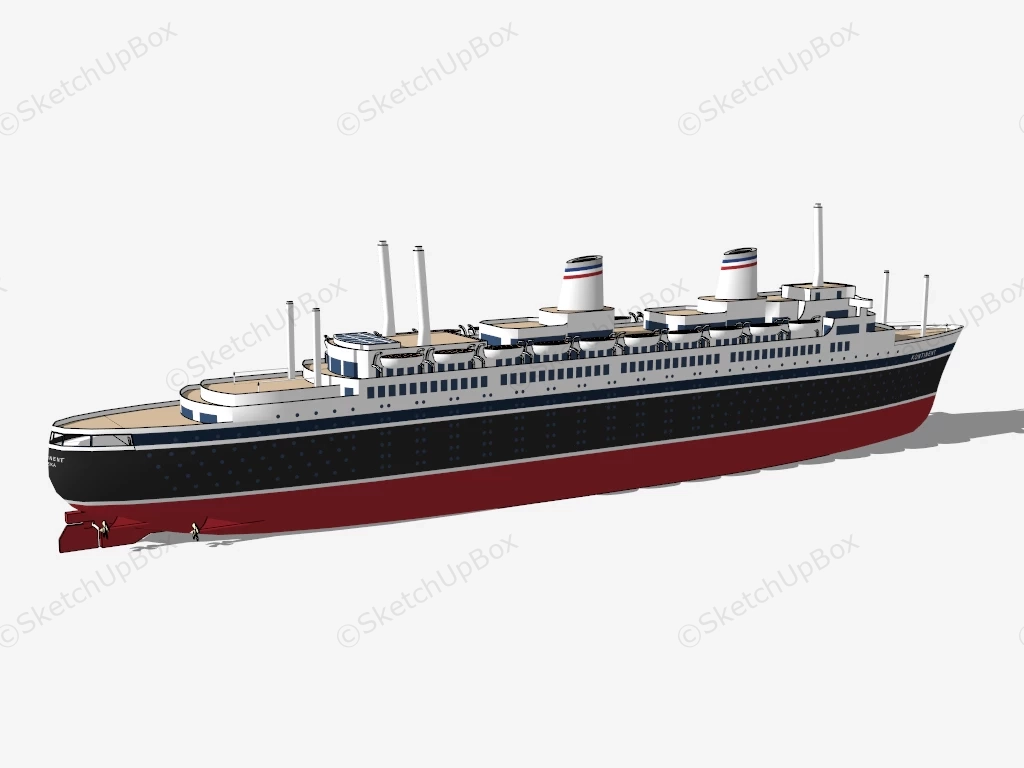 Cruise Ship sketchup model preview - SketchupBox