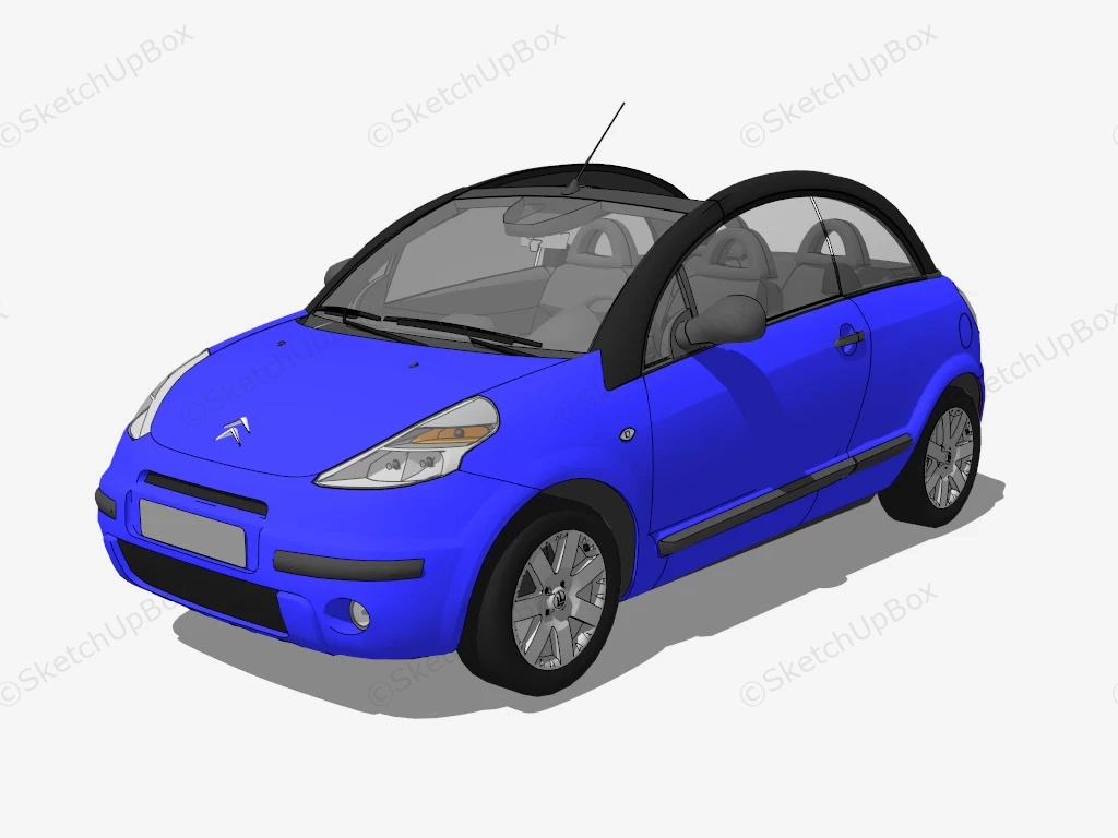 Citroën C3 Pluriel sketchup model preview - SketchupBox