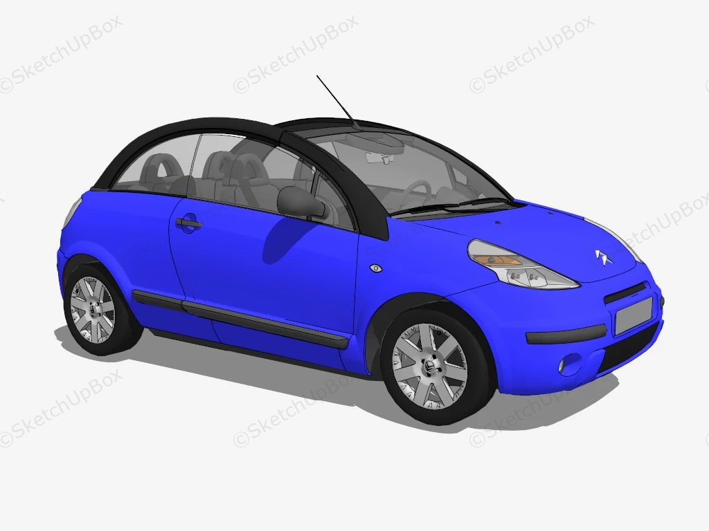 Citroën C3 Pluriel sketchup model preview - SketchupBox