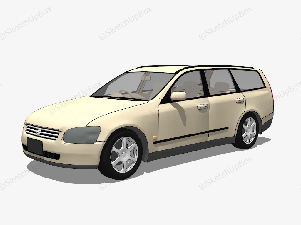 Nissan Stagea sketchup model preview - SketchupBox