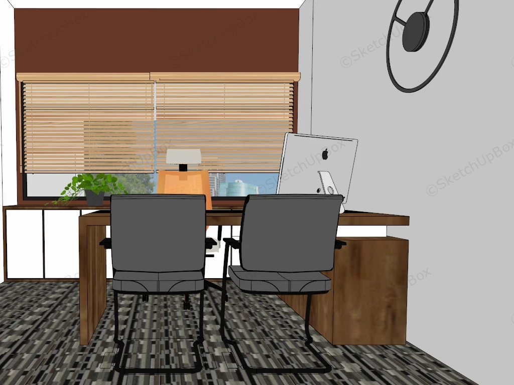 Manager Office Interior Design Idea sketchup model preview - SketchupBox