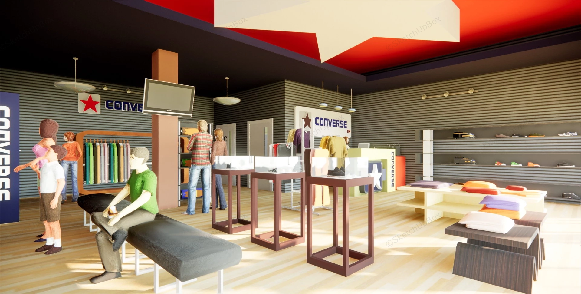 Converse Store sketchup model preview - SketchupBox