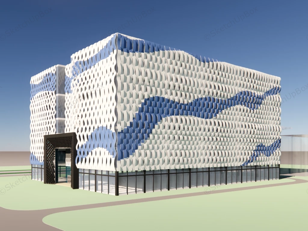 Water Cube National Aquatics Centre sketchup model preview - SketchupBox