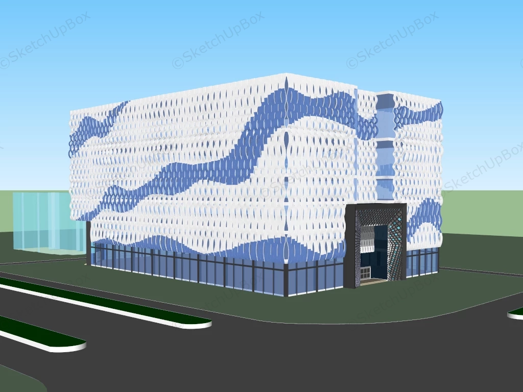 Water Cube National Aquatics Centre sketchup model preview - SketchupBox