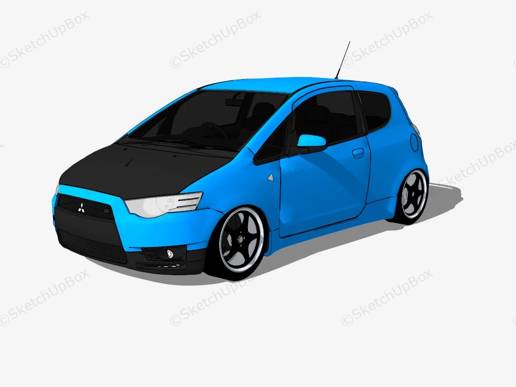 2008 Mitsubishi Colt CZI 3 Door sketchup model preview - SketchupBox