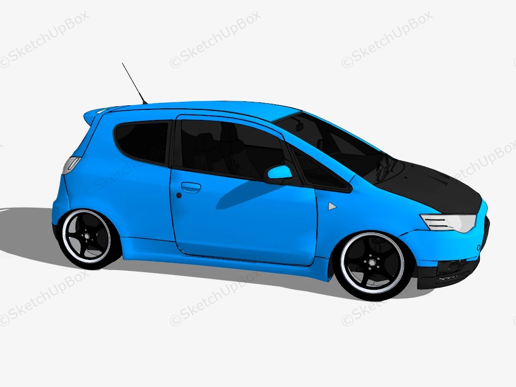 2008 Mitsubishi Colt CZI 3 Door sketchup model preview - SketchupBox