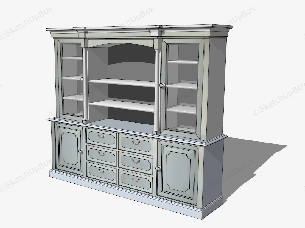 Storage And Display Cupboard sketchup model preview - SketchupBox