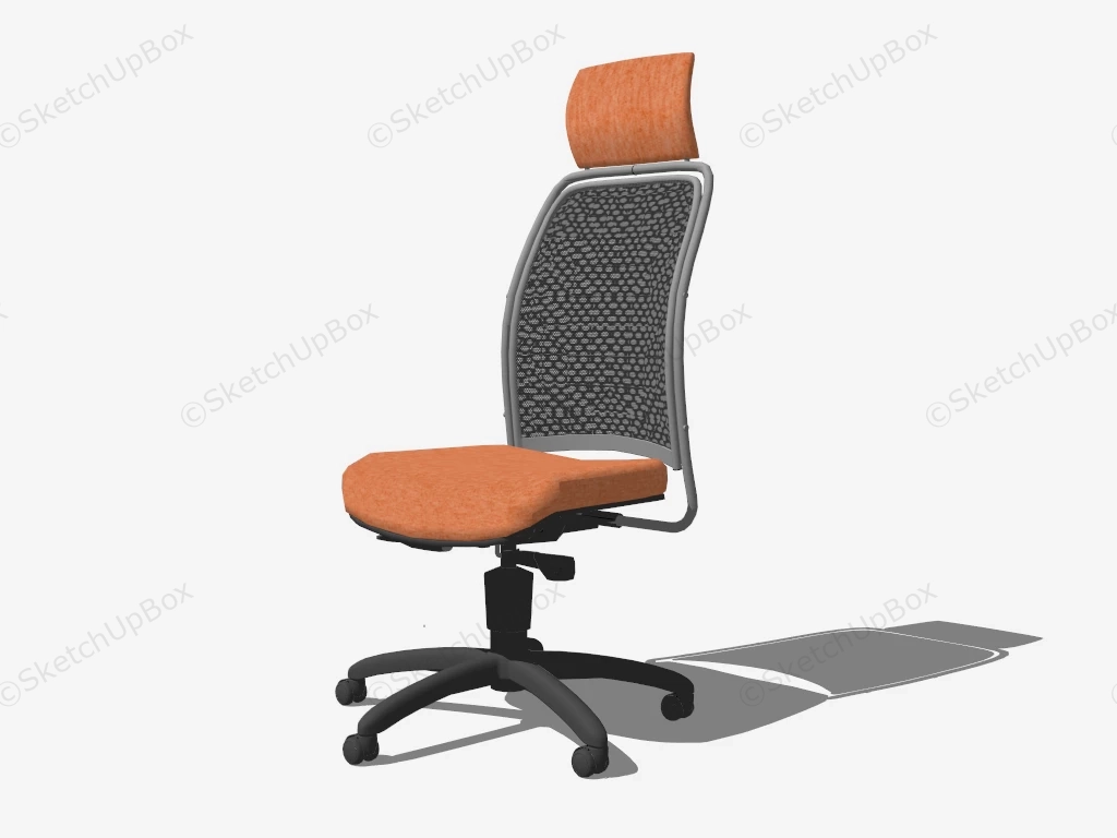 High Back Office Chair sketchup model preview - SketchupBox