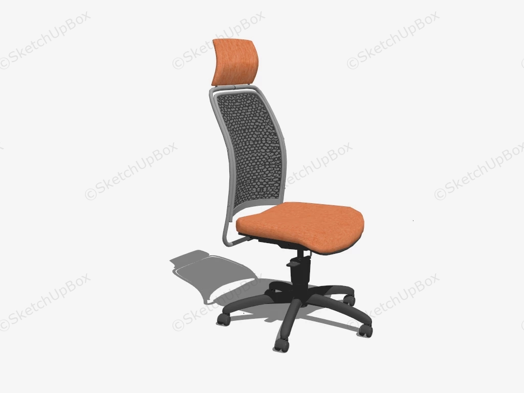 High Back Office Chair sketchup model preview - SketchupBox