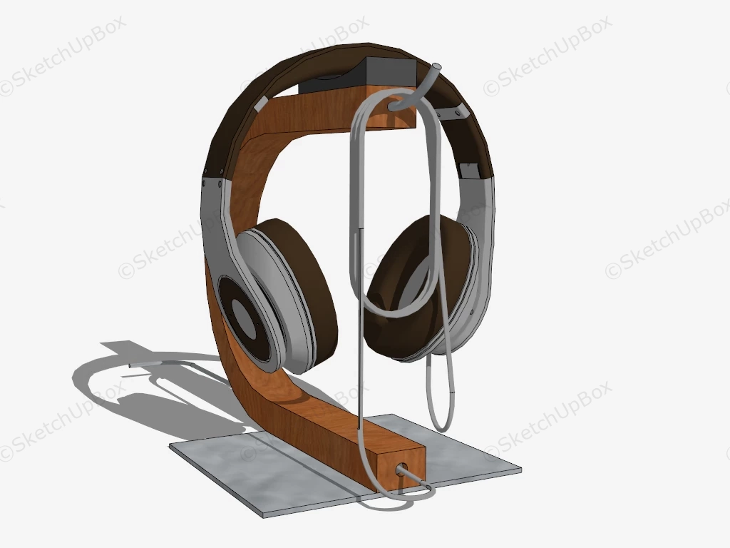 Headphones On Stand sketchup model preview - SketchupBox