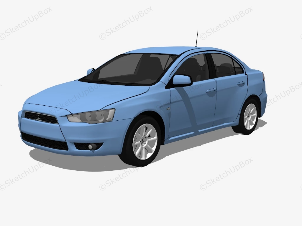 2008 Mitsubishi Lancer ES sketchup model preview - SketchupBox