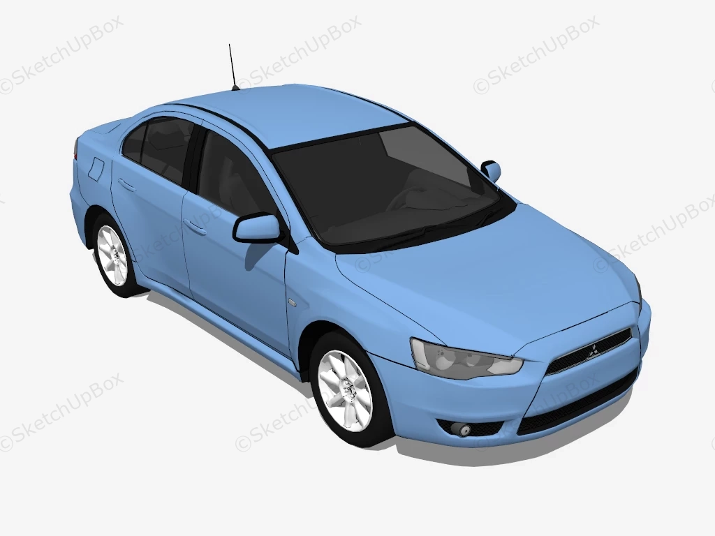 2008 Mitsubishi Lancer ES sketchup model preview - SketchupBox