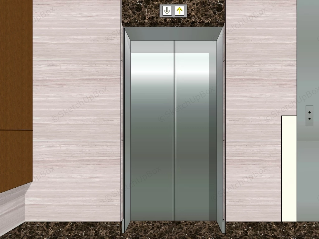 Office Elevator sketchup model preview - SketchupBox