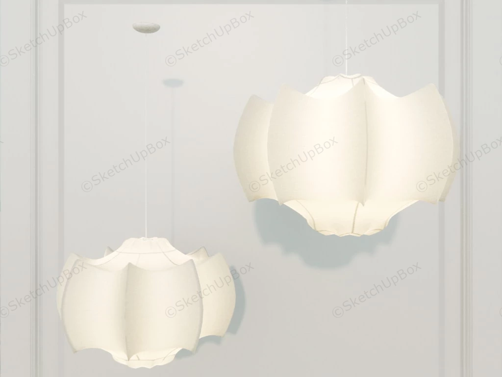 White Acrylic Pendant Lights sketchup model preview - SketchupBox