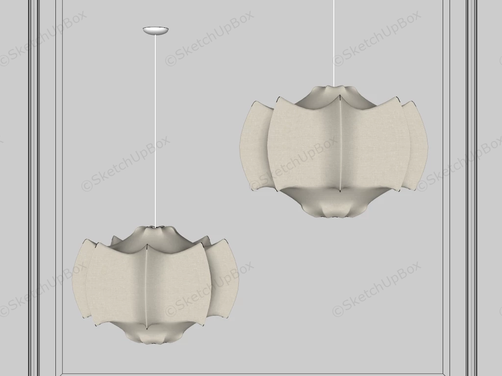 White Acrylic Pendant Lights sketchup model preview - SketchupBox