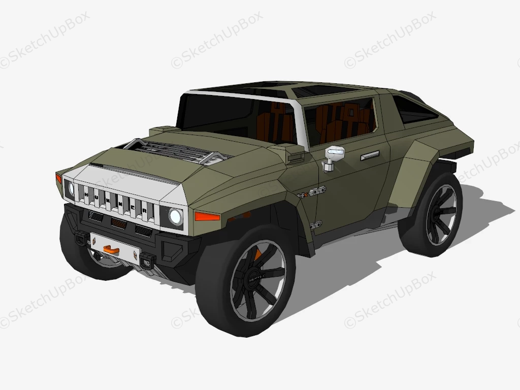 Hummer HX sketchup model preview - SketchupBox