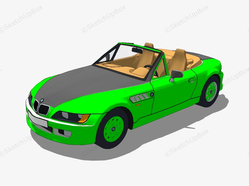 BMW Z3 Roadster sketchup model preview - SketchupBox