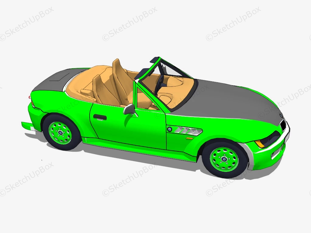 BMW Z3 Roadster sketchup model preview - SketchupBox