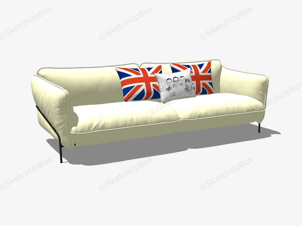 Modern Wrought Iron Sofa sketchup model preview - SketchupBox