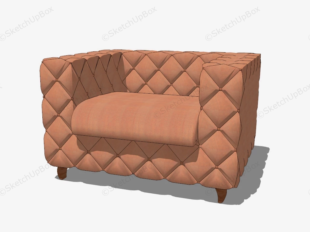 Fabric Cube Chair sketchup model preview - SketchupBox