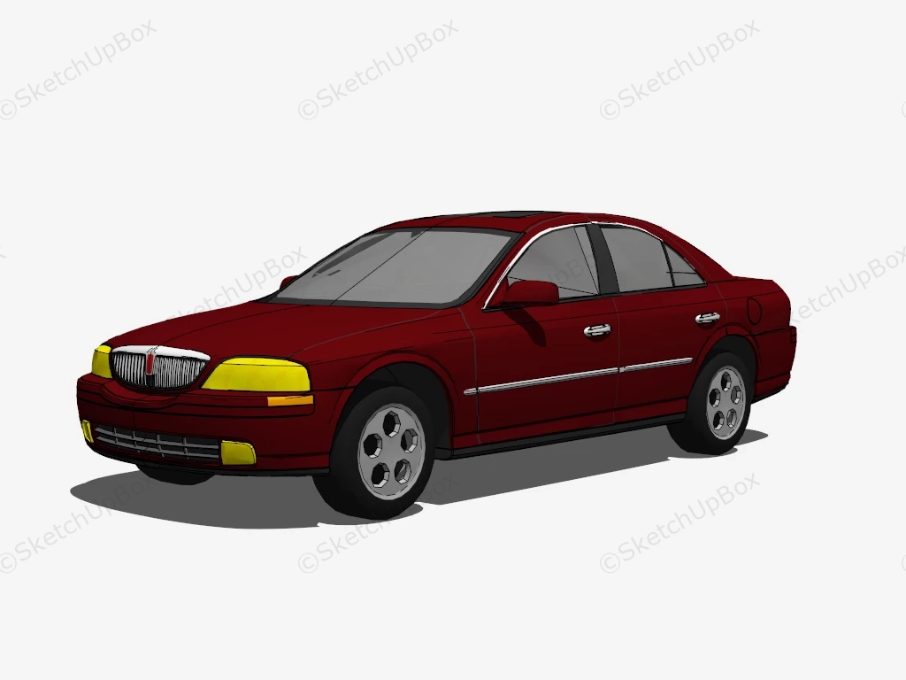 Lincoln Town Car sketchup model preview - SketchupBox