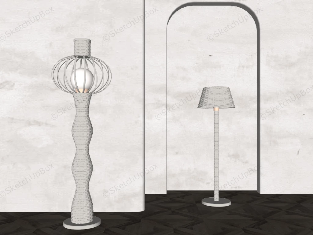 Pillar Floor Lamp sketchup model preview - SketchupBox