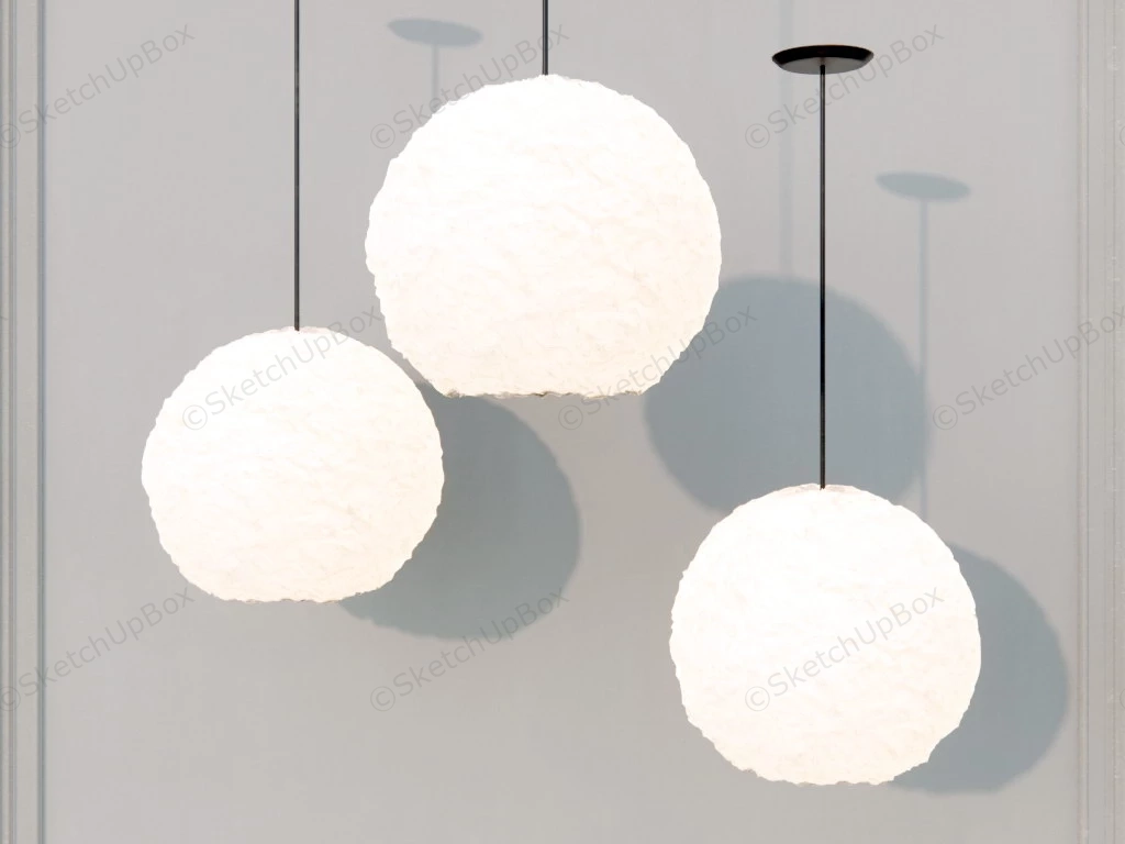 Japanese Wabi Sabi Pendant Lights sketchup model preview - SketchupBox