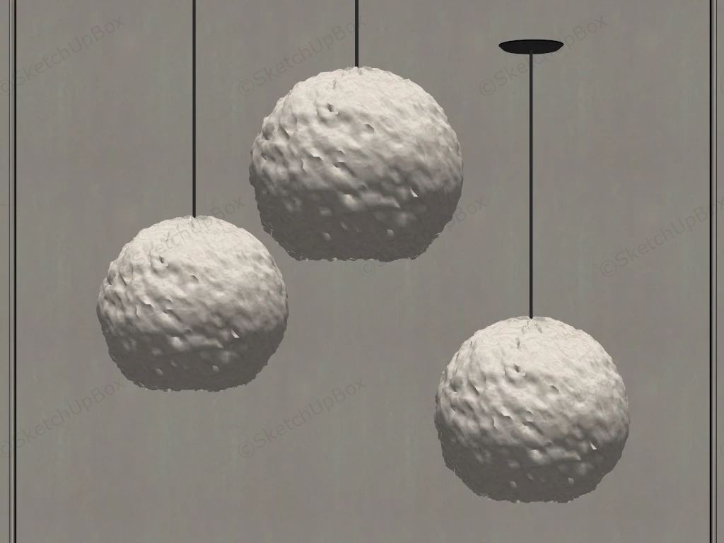 Japanese Wabi Sabi Pendant Lights sketchup model preview - SketchupBox