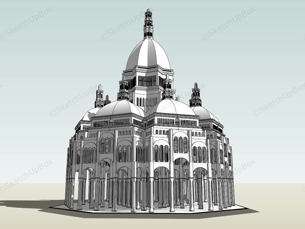 Cathedral Building Design Exterior sketchup model preview - SketchupBox