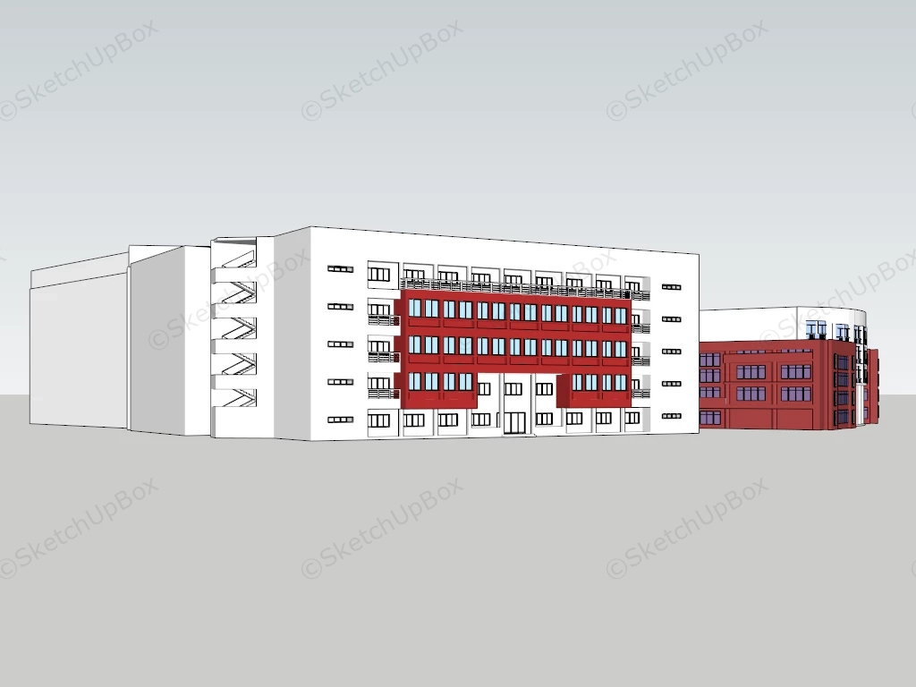 Laboratory Building Architecture Design sketchup model preview - SketchupBox