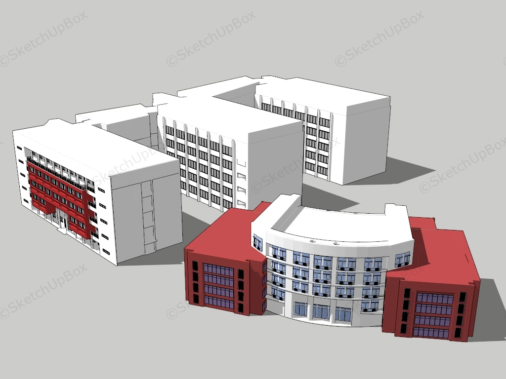 Laboratory Building Architecture Design sketchup model preview - SketchupBox