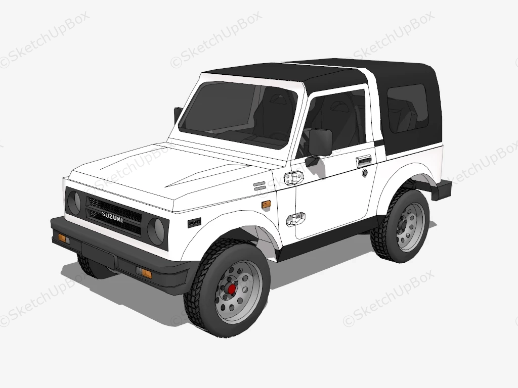 1988 Suzuki Jimny SJ410 sketchup model preview - SketchupBox