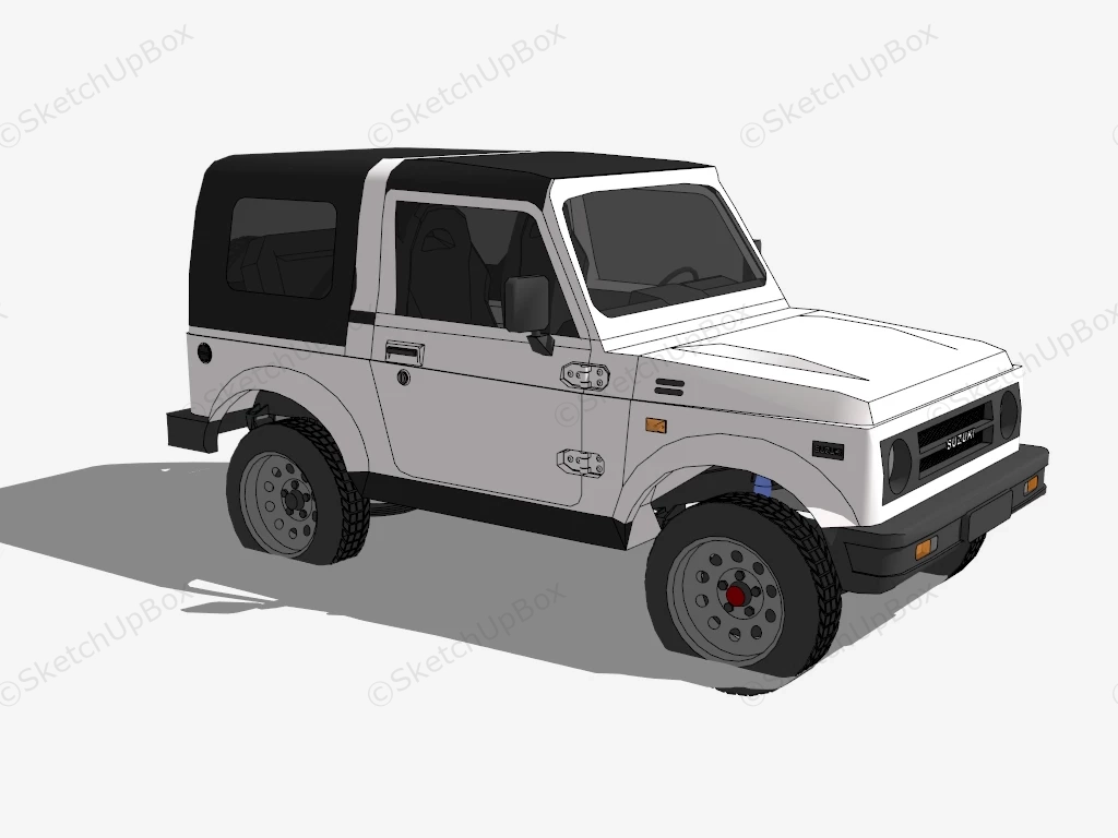 1988 Suzuki Jimny SJ410 sketchup model preview - SketchupBox