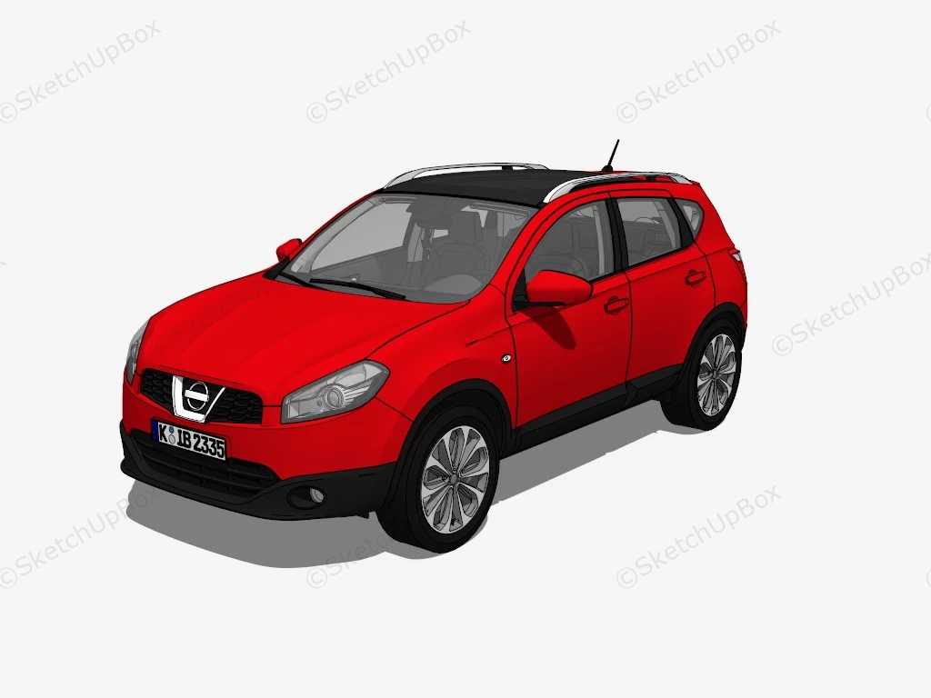 2012 Nissan Qashqai sketchup model preview - SketchupBox