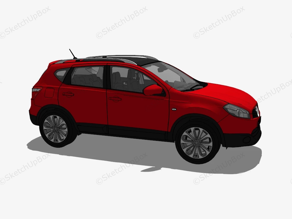 2012 Nissan Qashqai sketchup model preview - SketchupBox