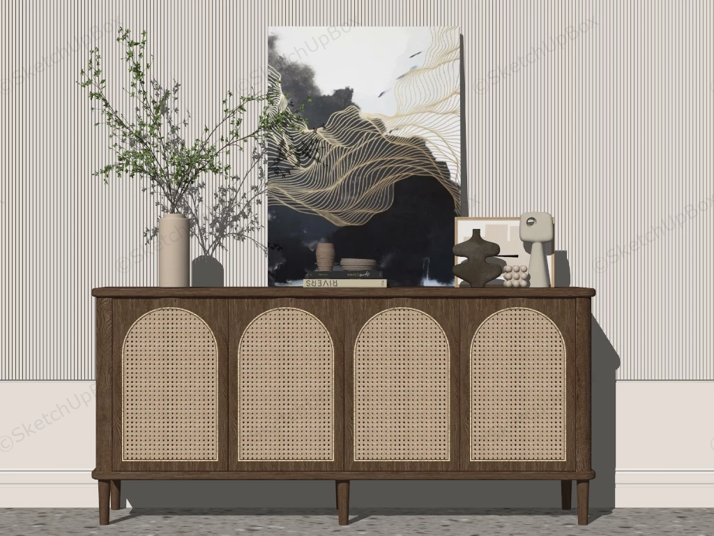 Entryway Console Cabient Decor Idea sketchup model preview - SketchupBox